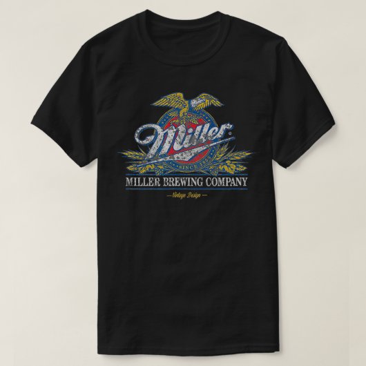 Standaard Miller Eagle Crest Bier TShirt (Design voorkant)