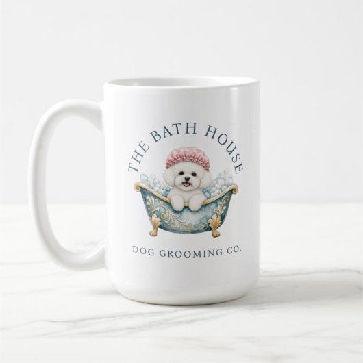 Standaard Miniatuur Poedel Hond Kapsalon Mok (Links)