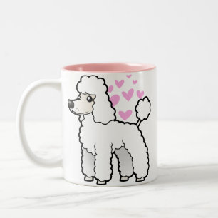 Standaard/Miniatuur/Speelgoed Poodle Love (puppy c Tweekleurige Koffiemok