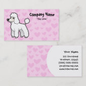Standaard/Miniatuur/Speelgoed Poodle Love (puppy c Visitekaartje (Voorkant / Achterkant)
