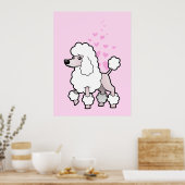 Standaard/Miniatuur/Speelgoed Poodle Love (show cu Poster (Keuken)