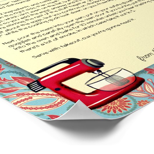 Standaard mixer aangepast recept voor recept lette poster (Hoek)