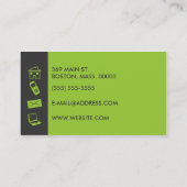 Standaard modern 2 kleurenmonogram visitekaartje (Achterkant)