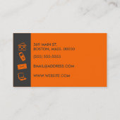 Standaard modern 2 kleurenmonogram visitekaartje (Achterkant)