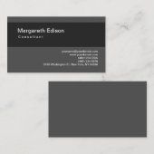 Standaard modern platte grijze streep-Visitekaartj Visitekaartje (Voorkant / Achterkant)