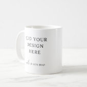 Standaard Mok Blank Sjabloon Upload je eigen ontwe (Voorkant links)