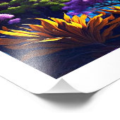 Standaard mooie ruimte met mystieke planeten 3d foto afdruk (Hoek)