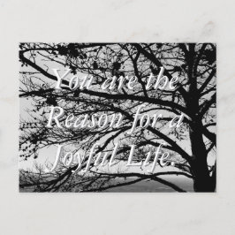 Standaard Natuur zwart-wit Briefkaart