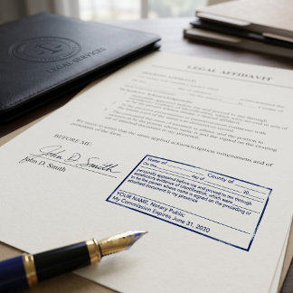 Standaard Notaris Openbaar | Handtekening Getuige Zelfinktende Stempel