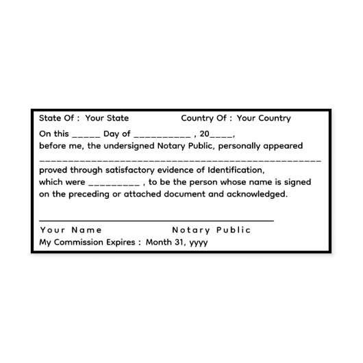 Standaard notaris publieke erkenningsstempel zelfinktende stempel (Design)