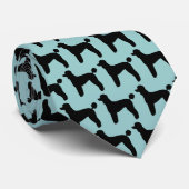 Standaard Pet Poodle Silhouetten | Koel Hondenras Stropdas (Opgerold)