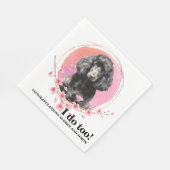 Standaard Poedel bruiloft servetten met honden Fot (Hoek)