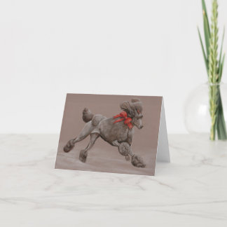 Standaard Poedel Dog Art Canine Wenskaart Bedankkaart
