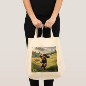Standaard poedel elegante kruidenier Canvas tas (Voorkant (product))