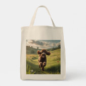 Standaard poedel elegante kruidenier Canvas tas (Achterkant)