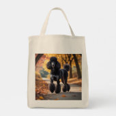 Standaard poedel elegante kruidenier Canvas tas (Achterkant)