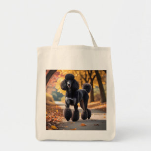 Standaard poedel elegante kruidenier Canvas tas