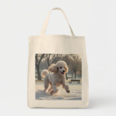 Standaard poedel elegante kruidenier Canvas tas (Voorkant)