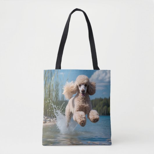 Standaard Poedel Elegante Schouder Canvas tas (Voorkant)