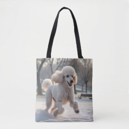 Standaard Poedel Elegante Schouder Canvas tas