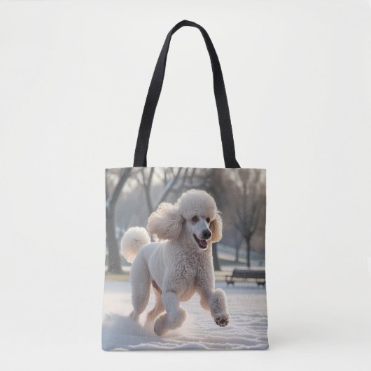 Standaard Poedel Elegante Schouder Canvas tas (Voorkant)