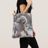 Standaard Poedel Elegante Schouder Canvas tas (Dichtbij)