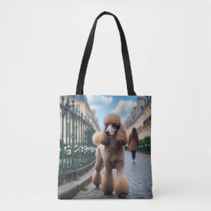 Standaard Poedel Elegante Schouder Canvas tas