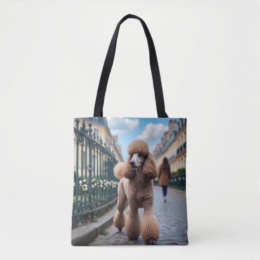 Standaard Poedel Elegante Schouder Canvas tas (Voorkant)