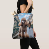 Standaard Poedel Elegante Schouder Canvas tas (Dichtbij)