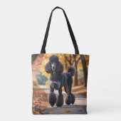 Standaard Poedel Elegante Schouder Canvas tas (Achterkant)