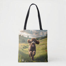 Standaard Poedel Elegante Schouder Canvas tas