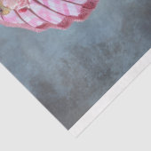 Standaard poedel gekleed in roze Decouapge Tissuepapier (Detail)