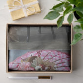 Standaard poedel gekleed in roze Decouapge Tissuepapier (Geschenk)