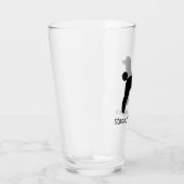 Standaard Poedel Hond Silhouet Gepersonaliseerd Glas (Rechts)