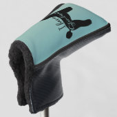 Standaard poedel Ik heb standaard hond silhouet Golfheadcover (3/4 voorkant)