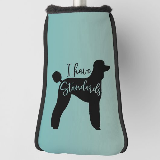 Standaard poedel Ik heb standaard hond silhouet Golfheadcover (Draai 90)
