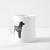 Standaard poedel Ik heb standaard hond silhouet Koffiemok (Voorkant links)