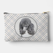 Standaard Poedel Schilderen Parti Zwart Wit Hond A Etui (Achterkant)