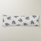 Standaard Poedel Schilderen Parti Zwart Wit Hond A Lichaamskussen (Voorkant)