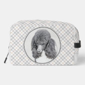 Standaard Poedel Schilderen Parti Zwart Wit Hond A Toilettasje (Achterkant)