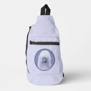 Standaard Poedel Schilderen Wit Originele Hond Art Sling Bag