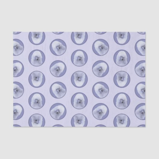 Standaard Poedel Schilderen Wit Originele Hond Art Tissuepapier (Voorkant)