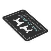 Standaard Poedel Silhouetten Bruiloft Save the Dat Magneet (Rechterzijde)