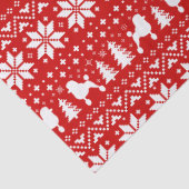 Standaard poedel silhouetten kerstpatroon tissuepapier (Detail)