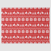 Standaard poedel silhouetten kerstpatroon tissuepapier (Voorkant)