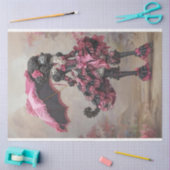 Standaard Poedel Wandelen in het Park Decoupage Tissuepapier (Craft)