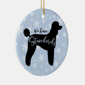 Standaard poedel We hebben standaard hond silhouet Keramisch Ornament (Rechts)