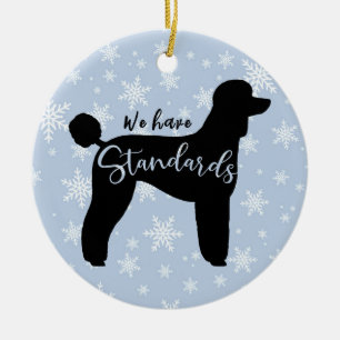 Standaard poedel We hebben standaard hond silhouet Keramisch Ornament
