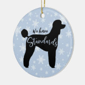 Standaard poedel We hebben standaard hond silhouet Keramisch Ornament (Links)
