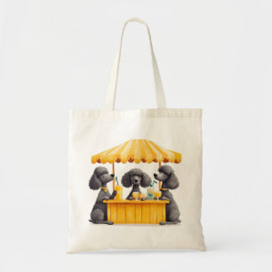 Standaard poedelhonden die een limonade stand runn tote bag
